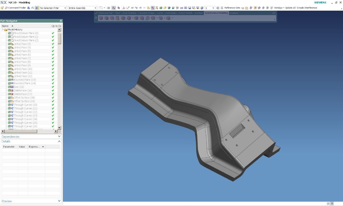 stampo per un supporto in carbonio